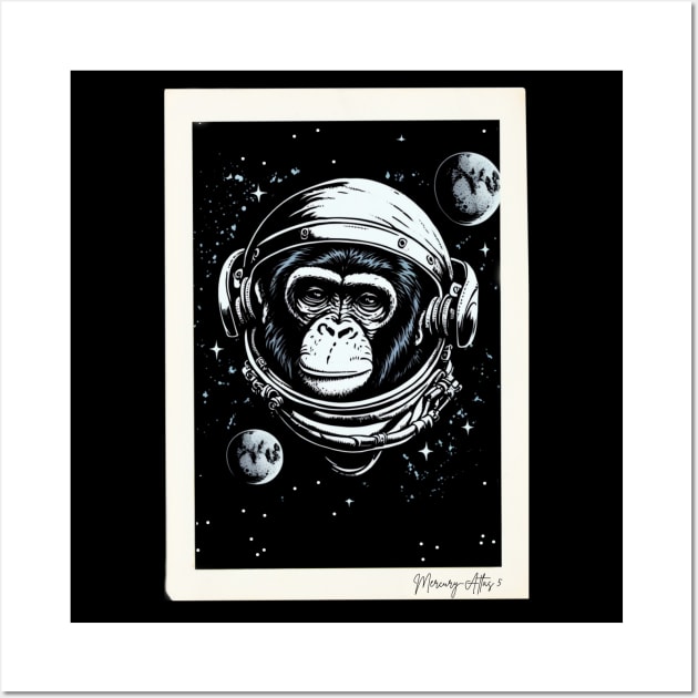 Space Monkey, Chimps in space, Mercury-Atlas 5 Wall Art by Teessential